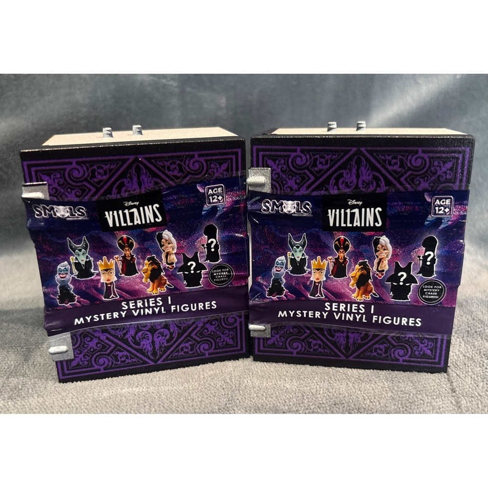 Lot of 2 SMOLS CULTUREFLY DISNEY VILLAINS Series 1 Mystery Vinyl Figures SEALED